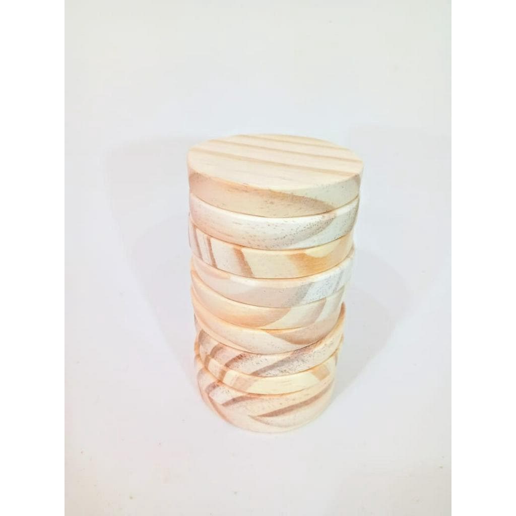 Bolachas De Madeira 20 Unid. # Disco De Pinus# 6 Cm Diâmetro