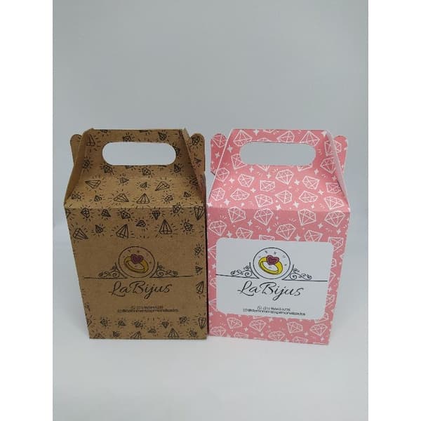 Caixinha personalizada semijoia biju embalagem bijuterias sacolinha maletinha personalizada semijoias - 100un