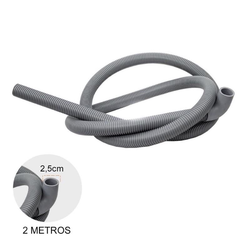 Mangueira Saída de Agua Cruba Fina Maquina de Lavar Roupa 2 metros - Drenagem Água Electrolux
