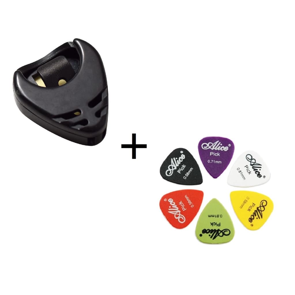 Porta Palhetas Plástico + 6 Palhetas Alice