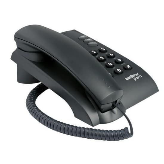 Telefone Residencial Com Fio Pleno Preto Intelbras