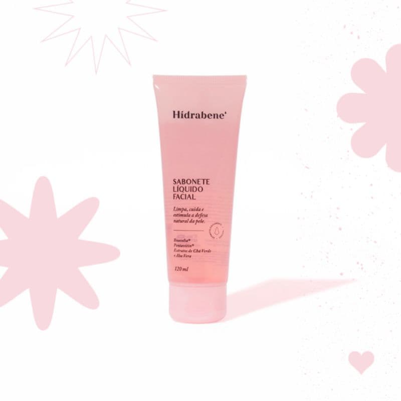 Hidrabene Sabonete Líquido Facial Hidratante Vegano Aleo Vera 120ml