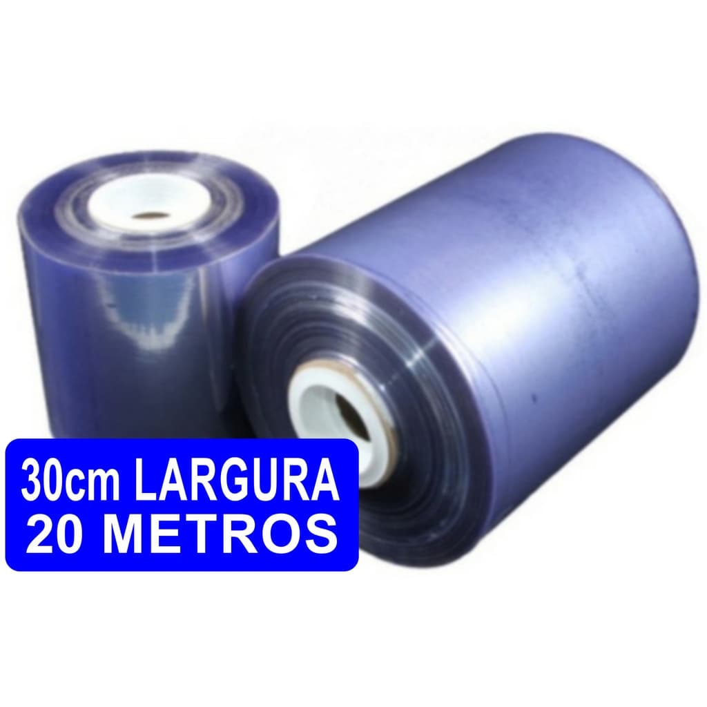 20 metros Plástico PVC Filme termo encolhivel Bobina 30cm x 20 metros