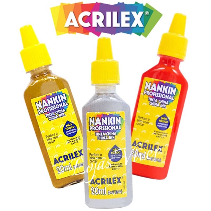Tinta Nankin Cores 20ml - Acrilex