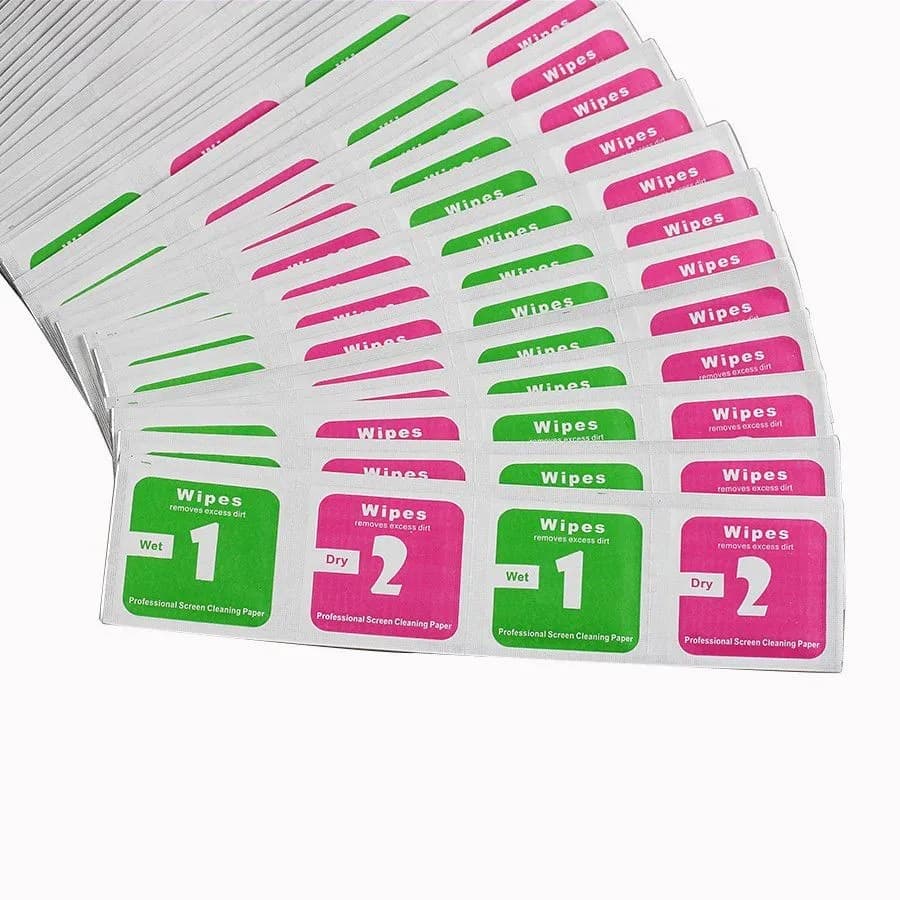 Kit De Limpeza Celular Película Flanela Úmida e Seca 60 / 150 / 300 Unidades