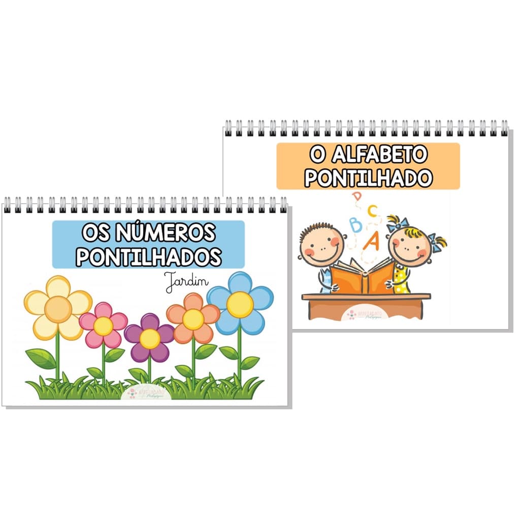 Kit 2 Livros - Números Pontilhados + Alfabeto Pontilhado Pequeno