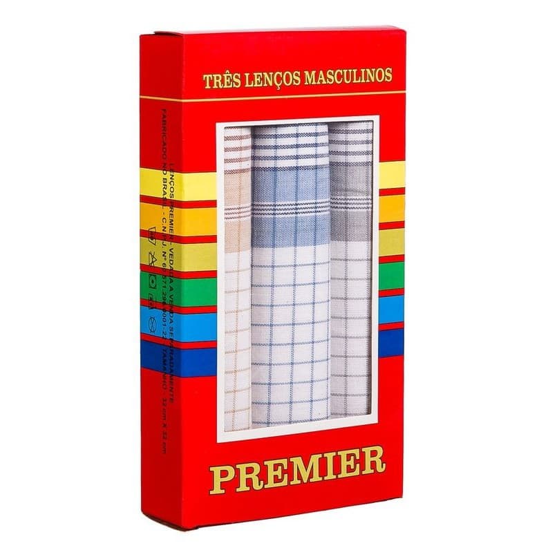 Lenço De Bolso Masculino Presidente - 32x32cm Colorido
