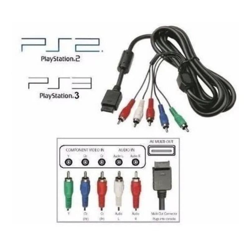 Cabo Video Componente Playstation Ps2 Ps3 Alta Definição