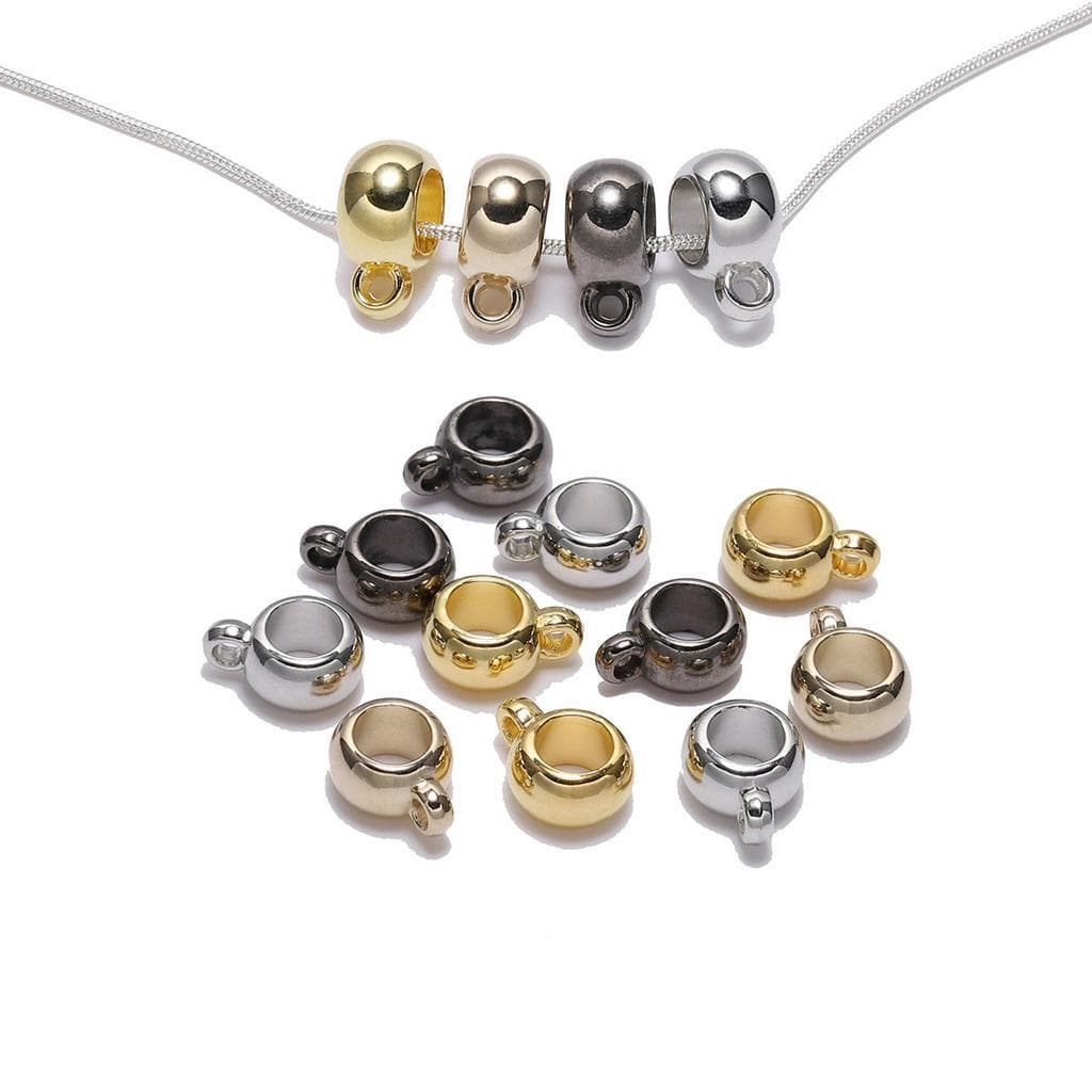 50pcs/Lote 8mm 10mm Solto A Granel CCB Redondo Pingente Colar Jóias Conector Para Acessórios De Confecção De Joias DIY