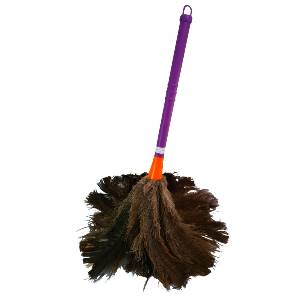 Espanador Pena De Avestruz Pó Limpa Td Poeira Grande 48cm