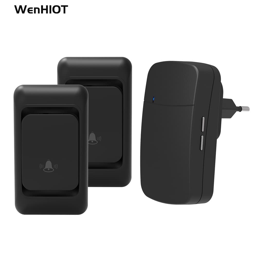 Campainha sem fio campainha residencial 300M alcance 38 carrilhão plugue da UE