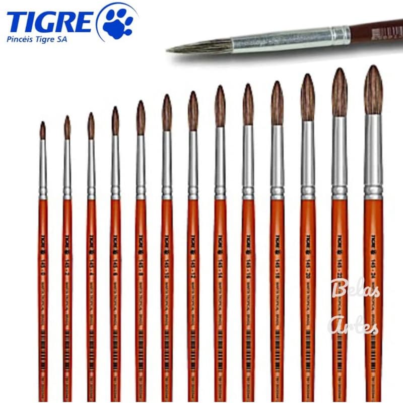 Pincel Redondo 145 Pelo de Marta - Tigre