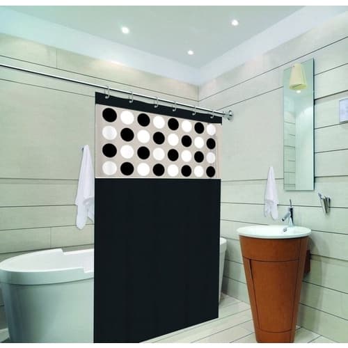 Cortina Box Com Ganchos Pvc 100% Antimofo 1,38 X 1,98 Balls