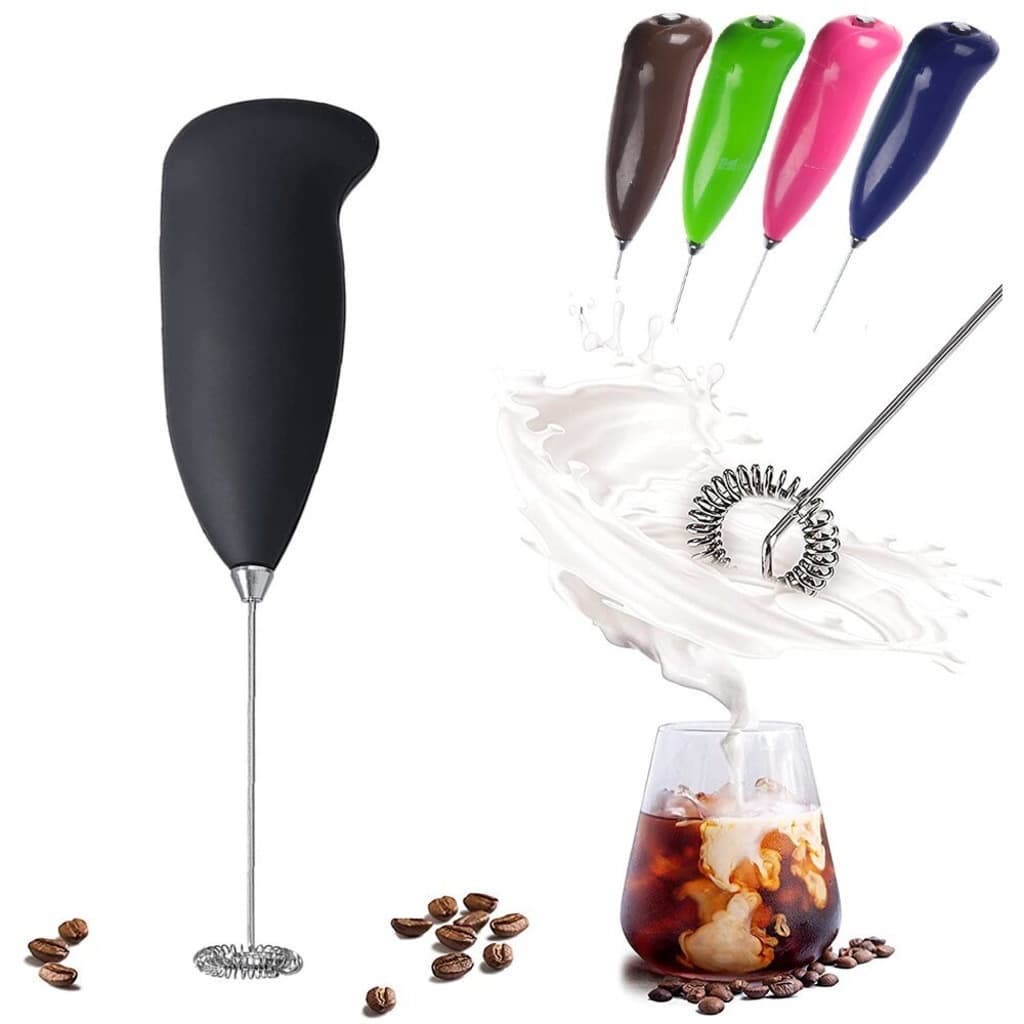 Mix Misturador De Leite Bebidas Elétrico Inox Whey Pilha