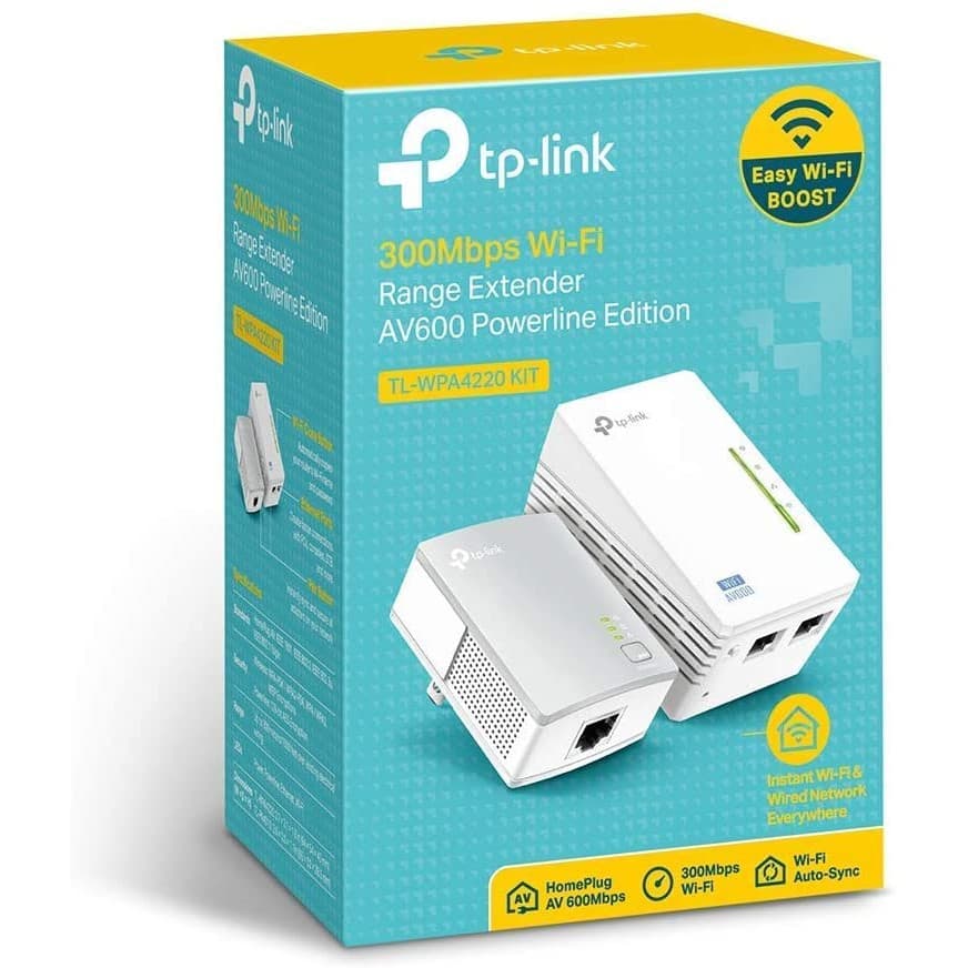 Repetidor De Sinal Wi-fi Power Line TP-Link AV600 TL-WPA4220 TKIT 2