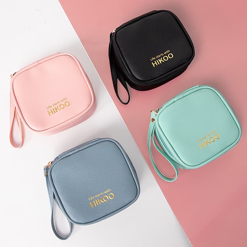 Guardanapo Sanitário Saco De Armazenamento Menstruação PU Pequeno Quadrado À Prova D'água De Tia Fisiológico