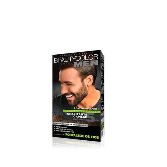 Tonalizante gel sem amônia Men de 5 minutos Castanho claro Beauty Color