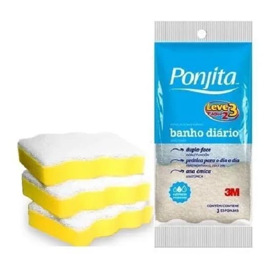 Esponja De Banho Diário Esfoliação Moderada Ponjita 3 M