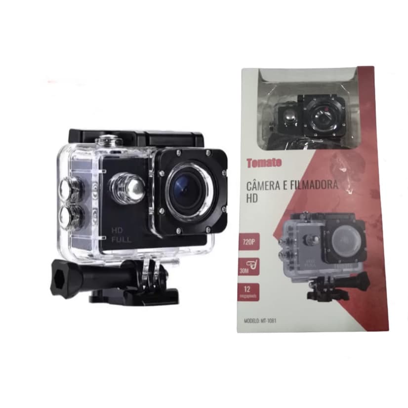 Câmera Filmadora 12mp 720p Para Esporte Ação Youtube Tomate 1081
