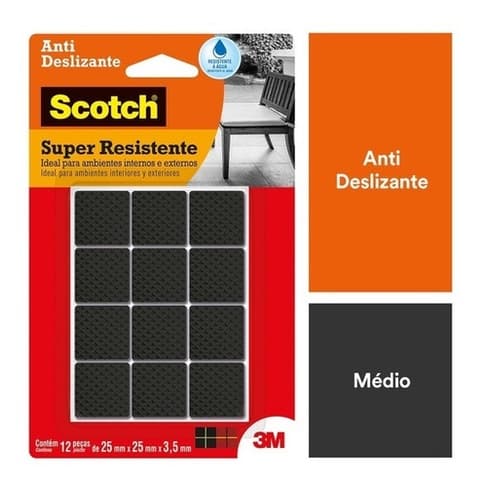 24 Un Feltro Protetores Anti-Deslizante Quadrado 25mmx3,5mm