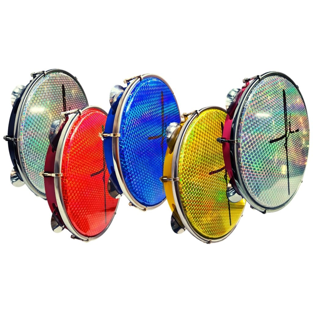 Pandeiro 10 Polegadas  FÉ Pele Holográfica Luen ( FÉ )