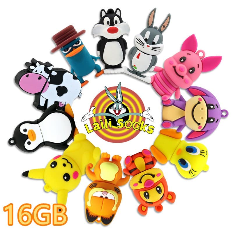 usb Flash Drive 16GB Animais Dos Desenhos Animados Bonito Pinguim Vara Pen Polegar Unidade 3 Em 1 OTG Para Android Telef