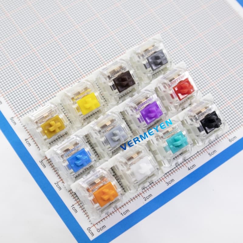 Outemu Switch Interruptor Saidamu Prata Linear Marrom Tátil Branco Silencioso Azul