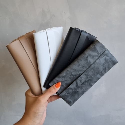 Kit 10 Porta óculos estojo couro ecológico case Atacado Revenda Resistente Capa Aveludada