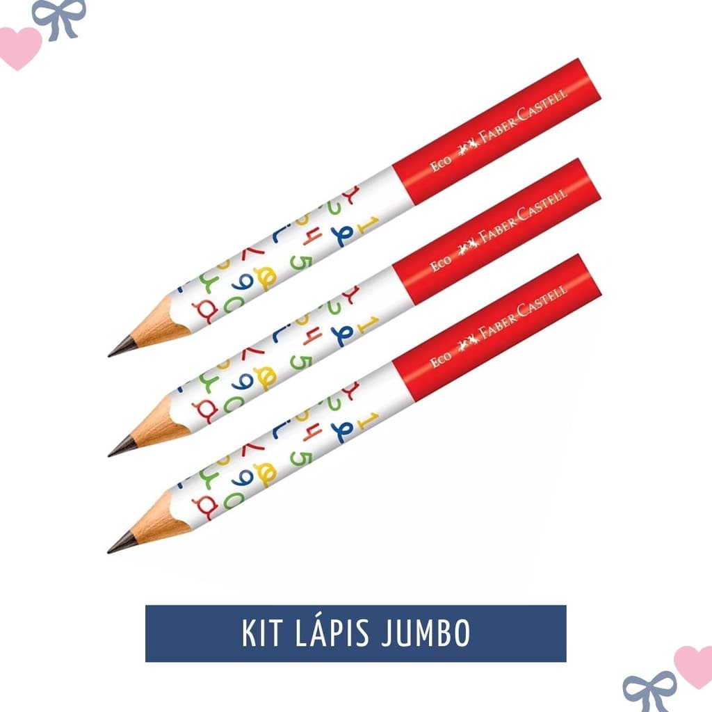 Kit Lapis Jumbo Infantil Faber Castell 3 Unidades