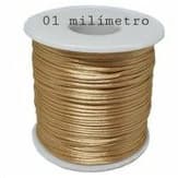 Fio de seda rose gold dourado 01 milímetro 10 metros  Ou 100 metros