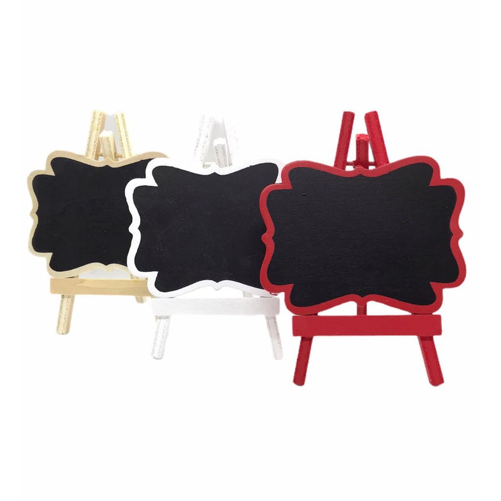 1 Porta Recado Lousa De Madeira Mini Cavalete