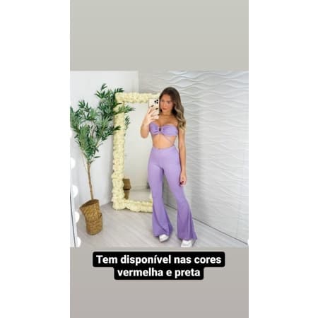 Conjunto calça e cropped