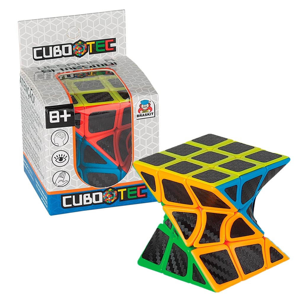Cubo Mágico Profissional Cubotec Torcido Preto Antistress Braskit