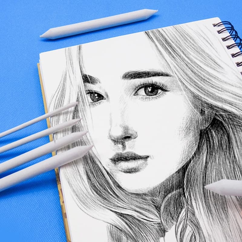 Kit 6pçs Pincel Profissional Esfuminho Para Desenho