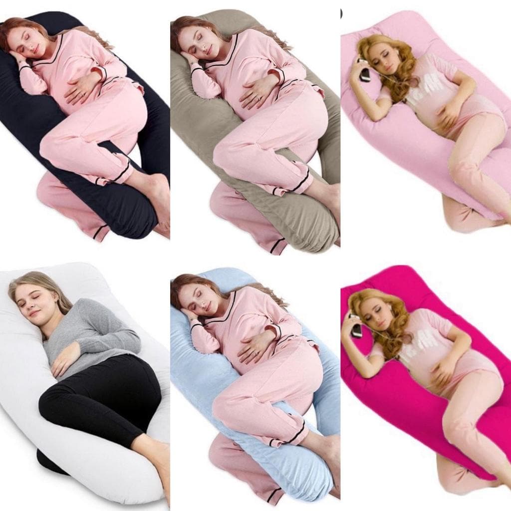 Travesseiro Gestante De Corpo Gravida Amamentação 100% Algodão Rosa