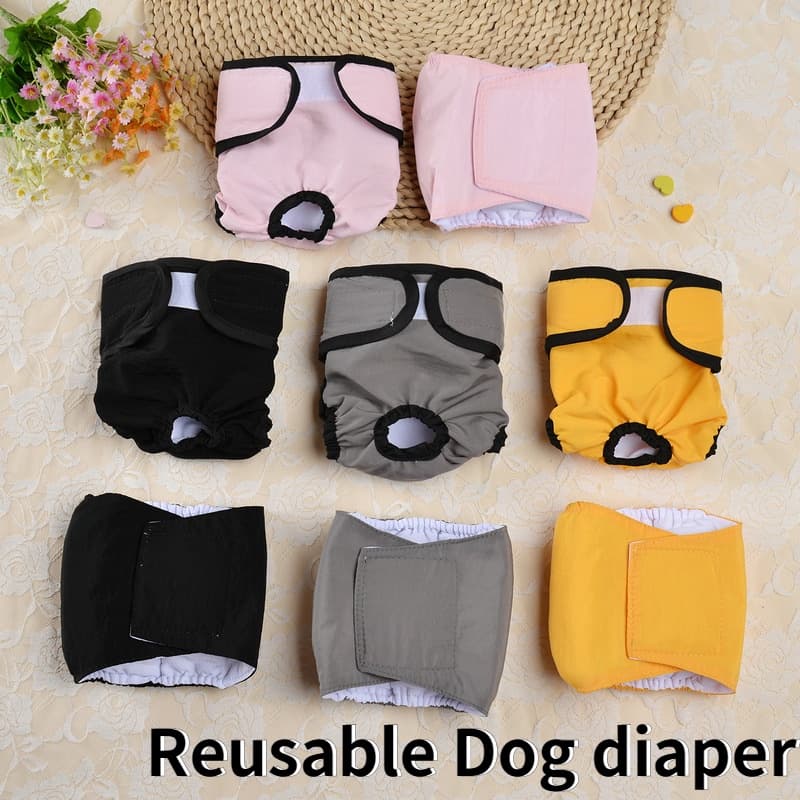 [XS-XL] Calça Fisiológica Para Cachorro Masculino E Feminino À Prova D'água Reutilizável Roupa Animais De Estimação