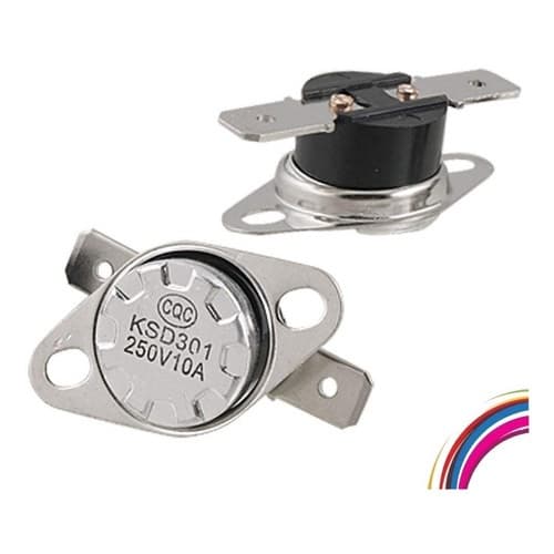 Kit 10 Peças - Termostato Ksd301 50 Graus - Normal Aberto - N O