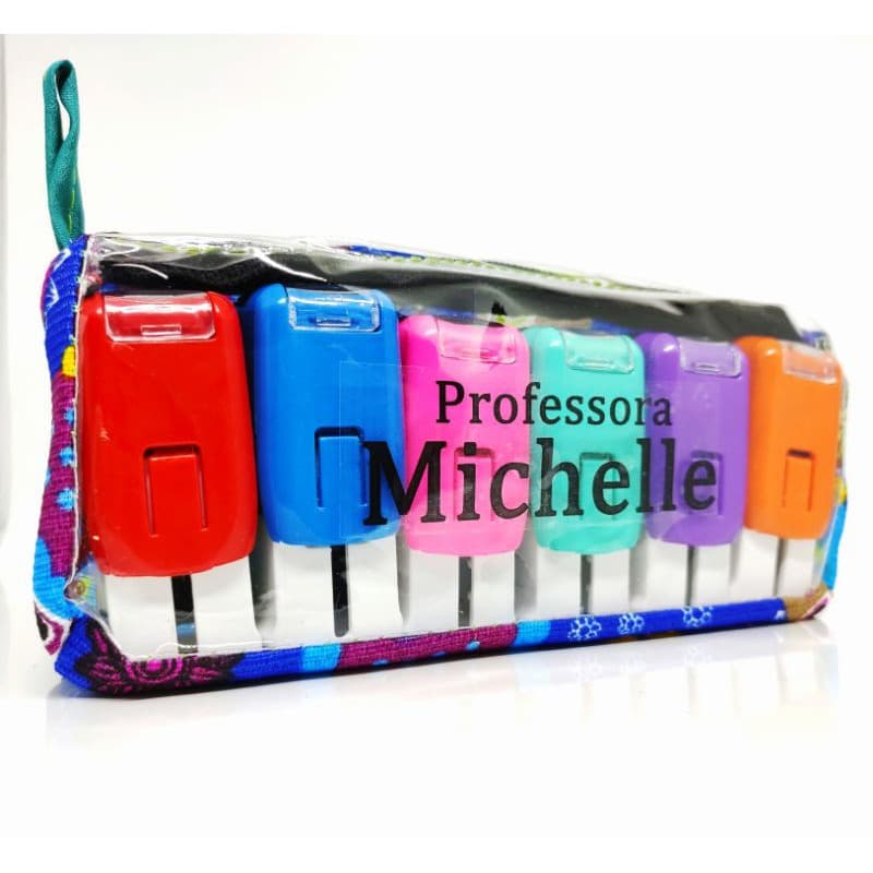 Carimbo Incentivo - Carimbo Pedagógico Kit com 6 carimbos e  Estojo Personalizado.