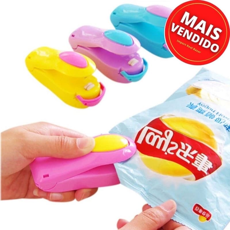Mini Selador De Plastico Para Lacrar Embalagens - Ideal Para Cozinha