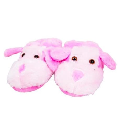 Pantufas quentinhas cachorro rosa