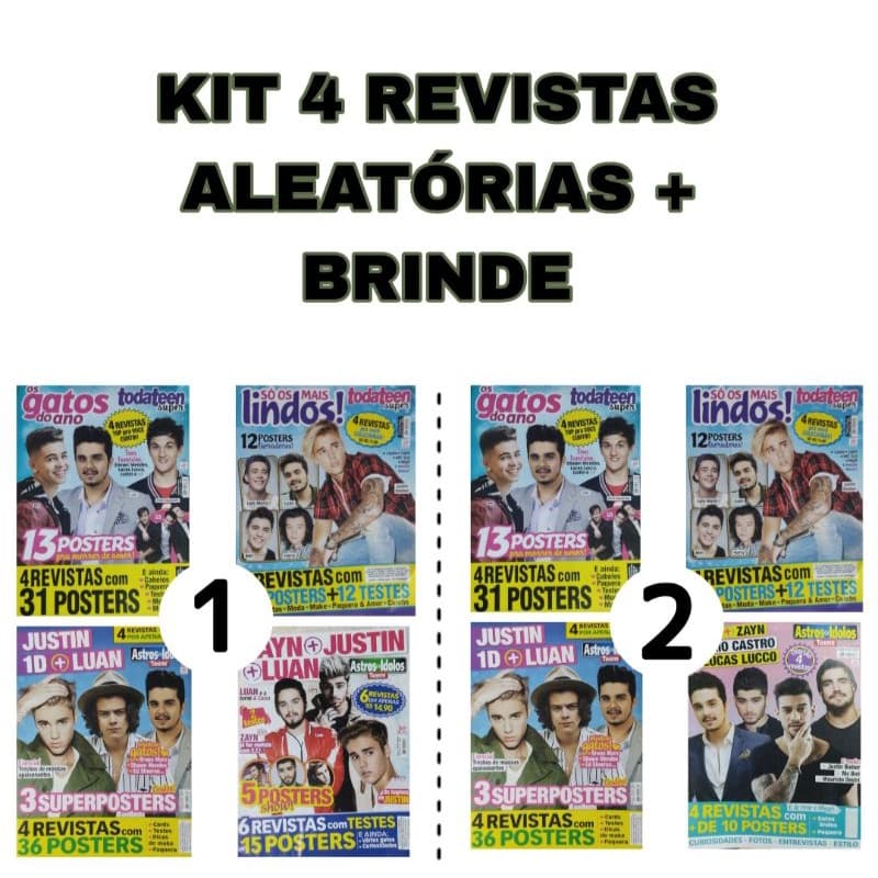 KIT 4 REVISTAS ALEATÓRIAS