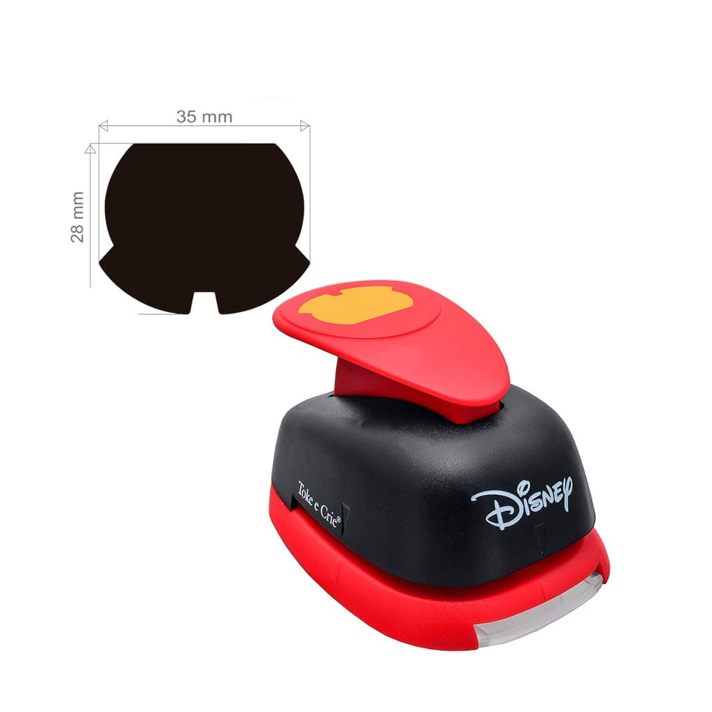 Furador Scrapbook Gigante Papel E Eva Premium Disney Toke e Crie Shorts Mickey Mouse 3,5cm