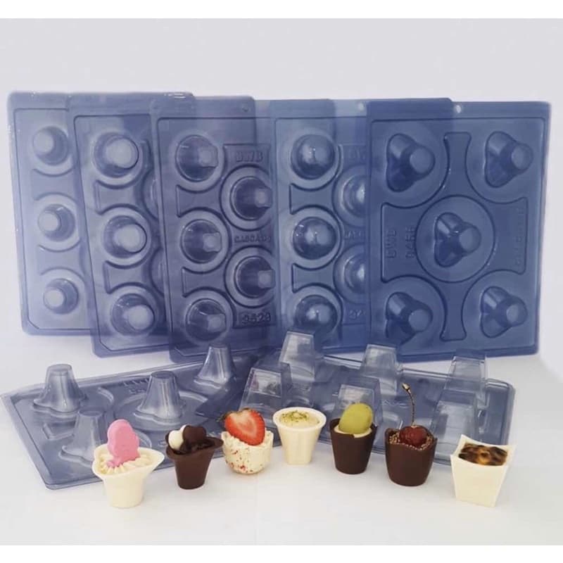 FORMAS BWB; MODELOS DE "COPOS MOUSSE" E COPINHOS DIVERSO (CHOCO)