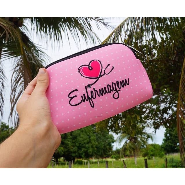 Necessaire Feminina Neoprene Bolsa de Mão Carteira Porta Acessórios Maquiagem - ISOPRENE - Diversas Estampas