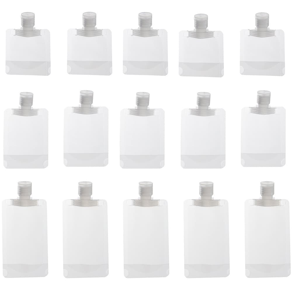 5 PCS Viagem Bolsa De Loção Líquido Shampoo Dispenser Saco Recarregável Plana Cosméticos Conjunto De Garrafas Reutilizáveis