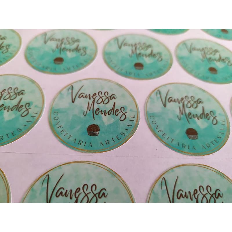 Etiquetas Adesivas 3x3, 4x4 ou 5x5cm Personalizados Com Recorte