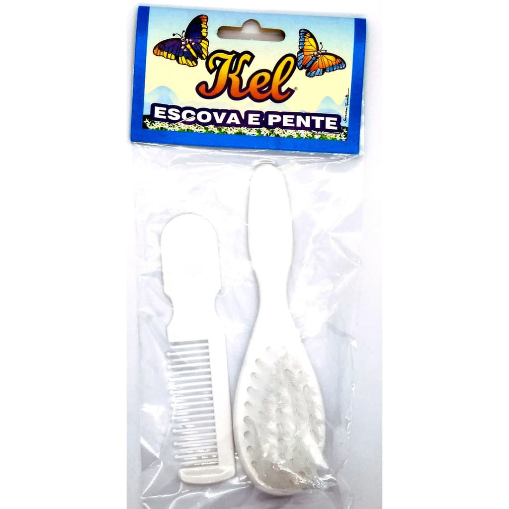 Pente Escova Bebê Kit C/12 Unidades Brancas, Rosas Ou azuis