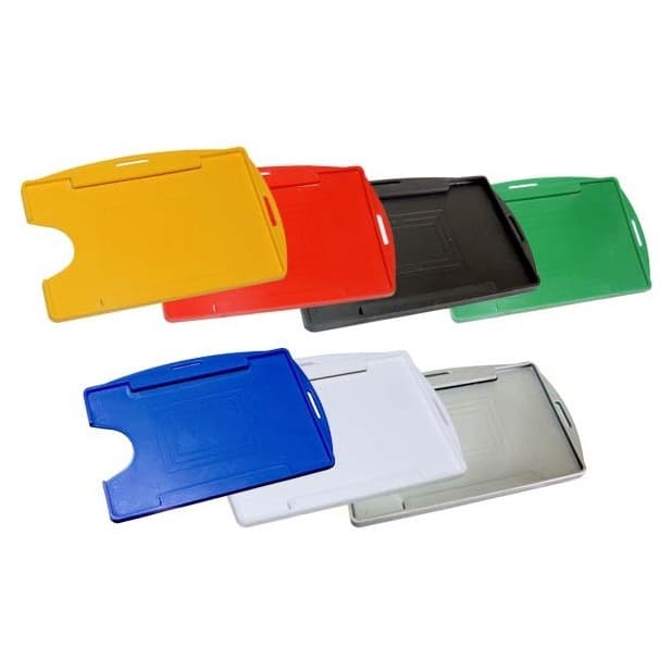porta crachá rígico 5,4x8,6cm kit com 5 unidades cores sortidas