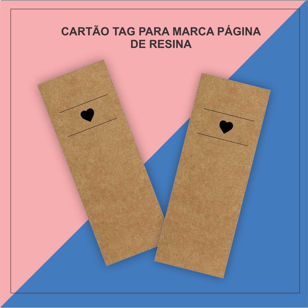 Cartão tag para marca página de resina