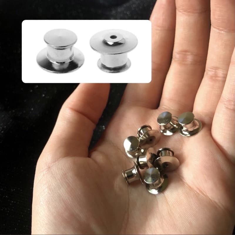 Tarraxa de Segurança para Pin | Trava antifurto para pins de lapela broche tarraxas metal
